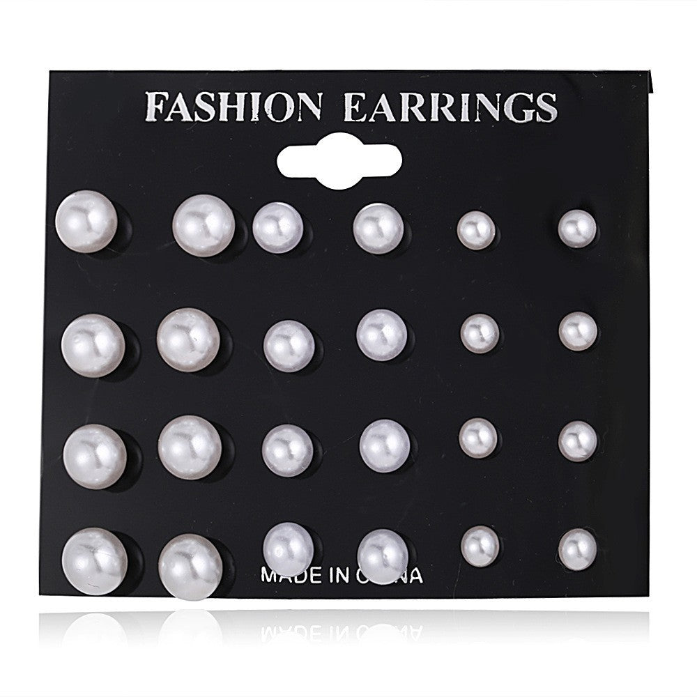 Simple Set High-grade Retro Temperament Three-color Earrings