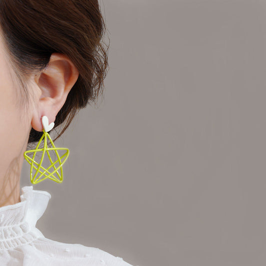 Star Ear Clip Trendy Love Heart Earrings
