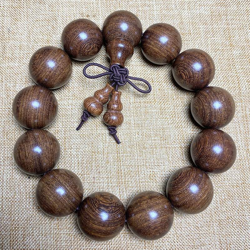 Women's & Men's Gold Sandalwood For Beads In Large Bracelet