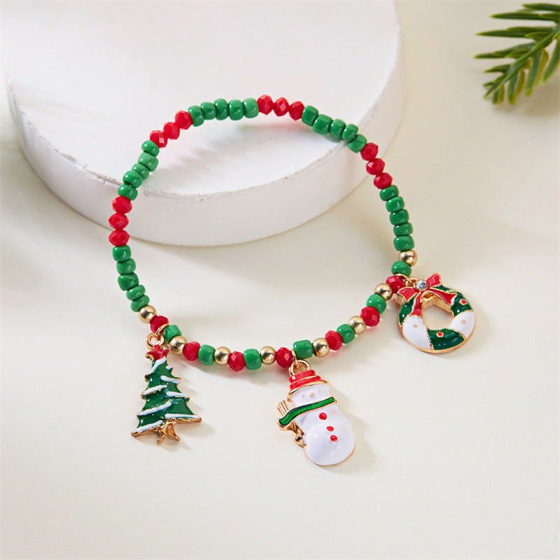 Christmas Fashion Wild Santa Claus Tree Bracelets