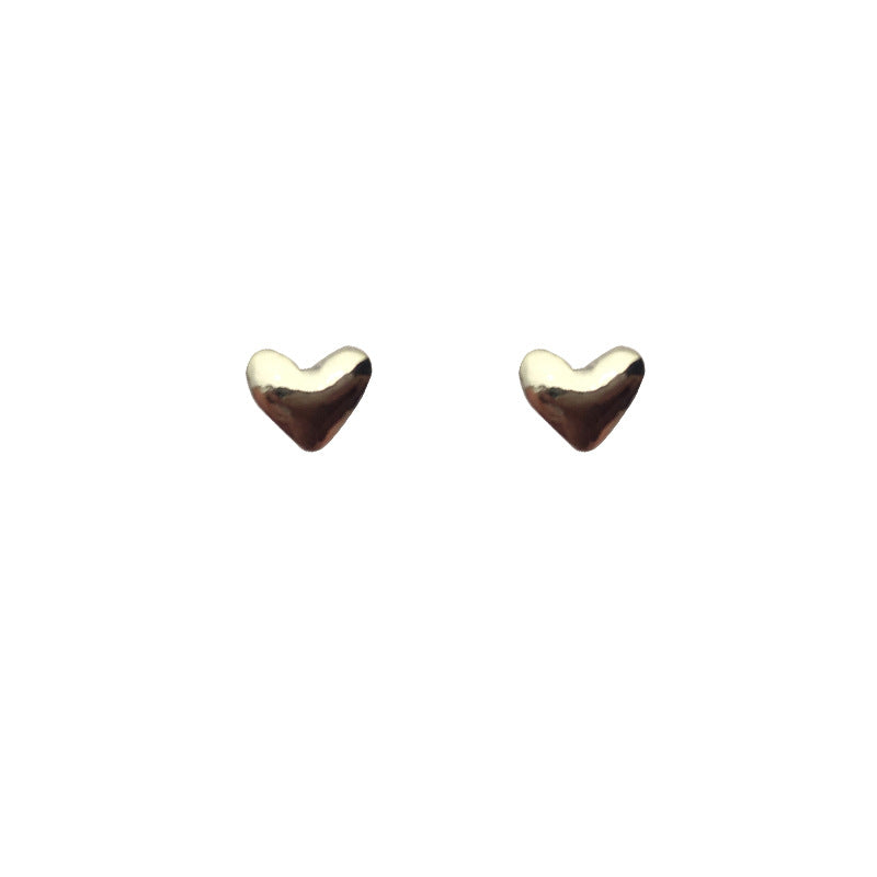 Women's Small Ear Lobe Suitable Mini Bone Sier Plated Stud Earrings
