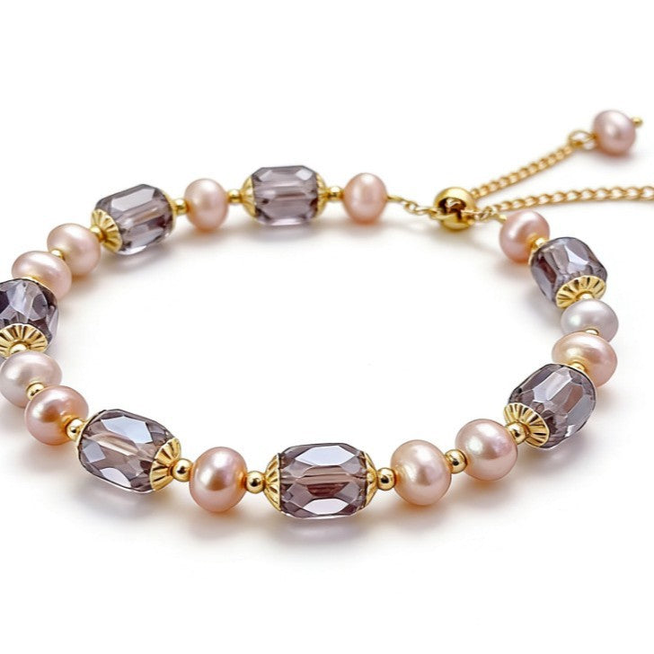 Heart Natural Pearl Special Interest Light Luxury Design Bracelet