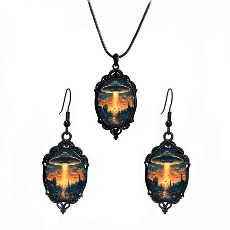 Fashion Elegant Glass Suite Romantic Gift Jewelry Set
