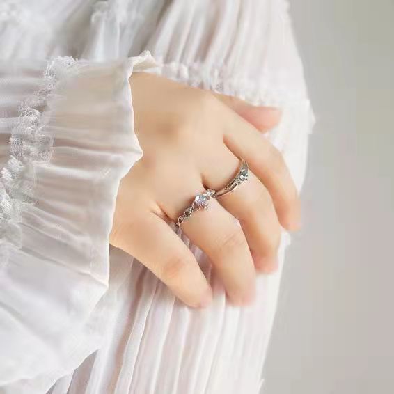 Women's & Men's Niche Couple Crown Lovers Trendy High Sense Ring