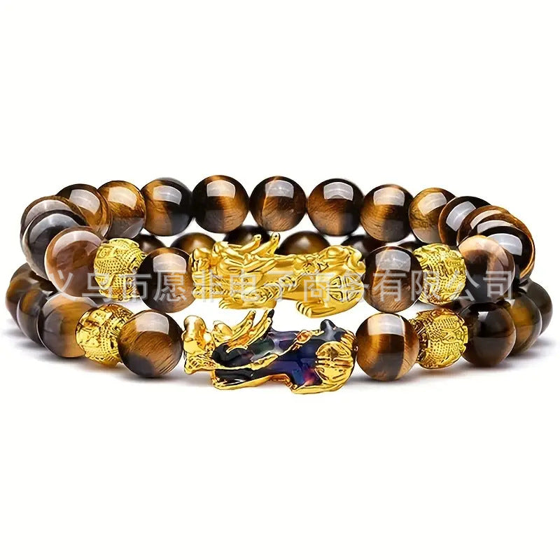 Men's Lucky Natural Tigereye Auspicious Festive Bracelets