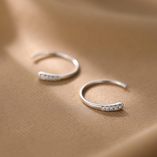 Women's Rhinestone Simple Shaped Fashion Style Light Luxury Earrings