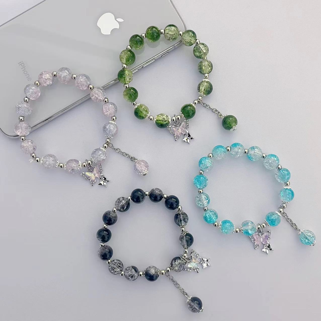 Women's Broken Beads Design Mori Style Sweet Colored Bracelet