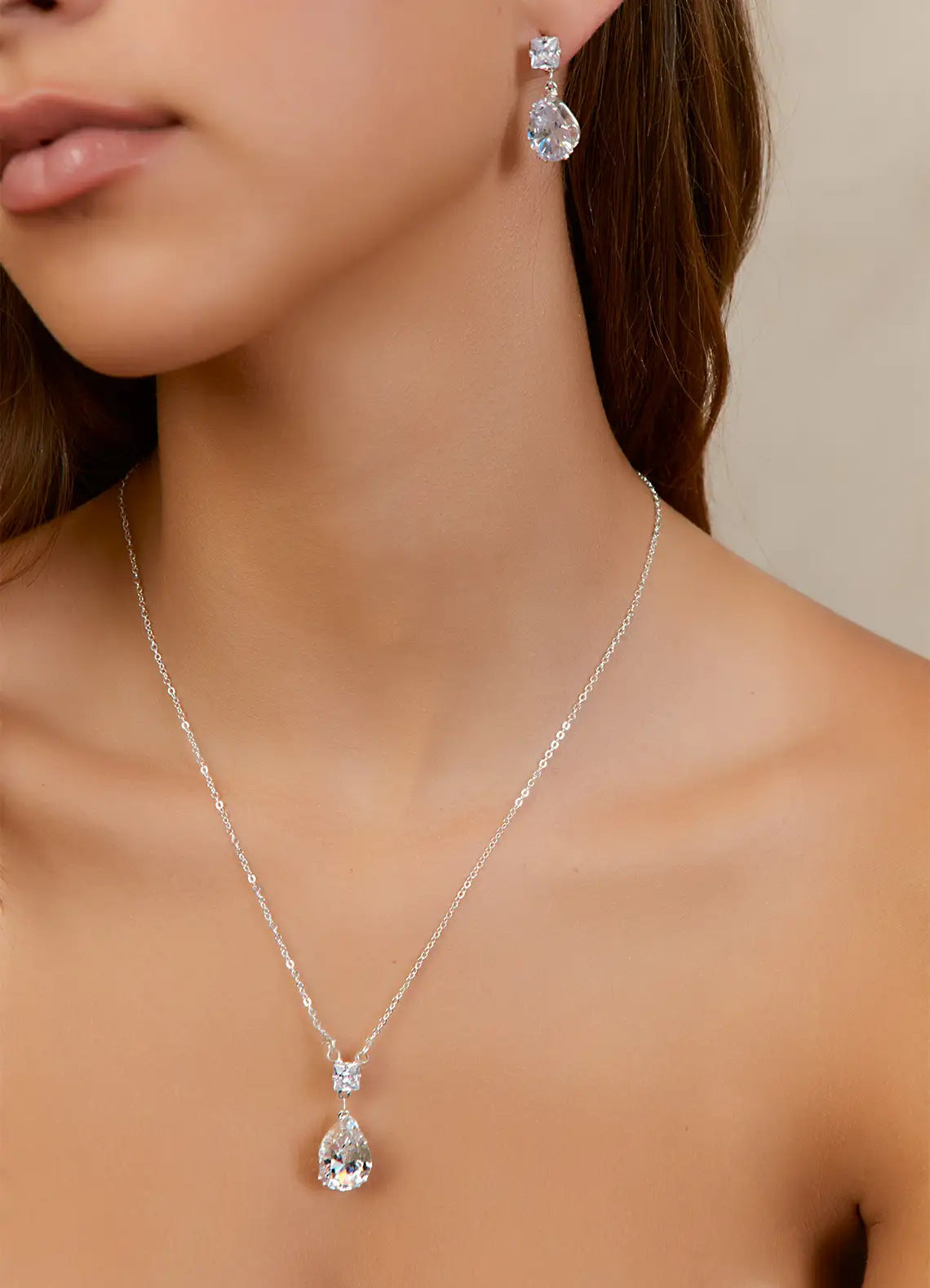 New Water Drops Bride Wedding Suite Jewelry Set