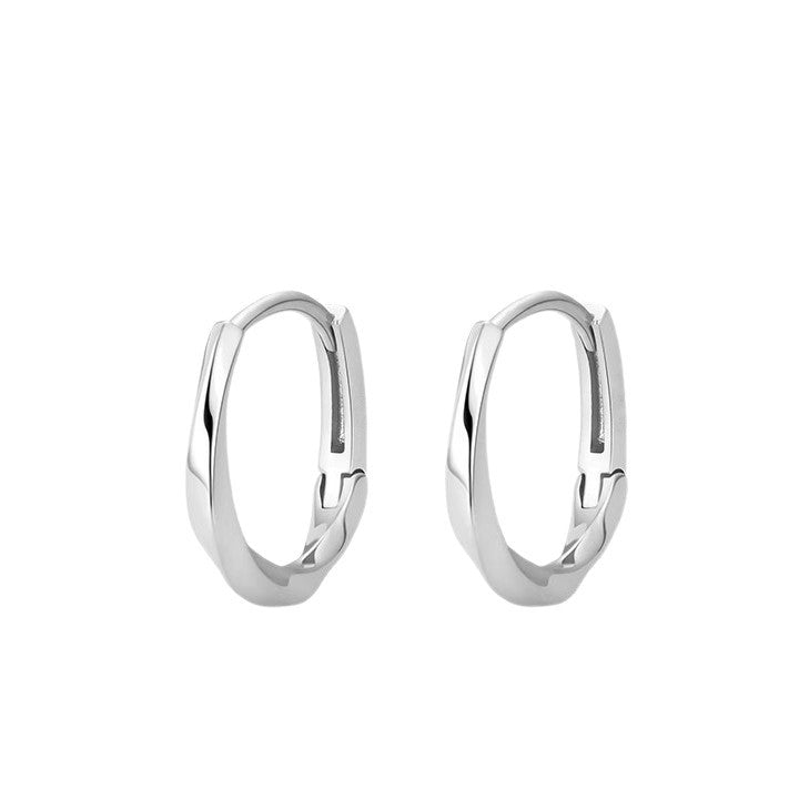 Sier Pin High Sense Ear Clip Stud Earrings