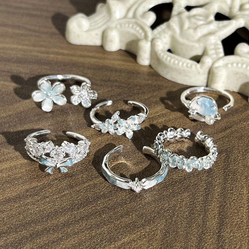 Light Luxury Open Female Fashion Sweet Cool Korean Version Index Ring