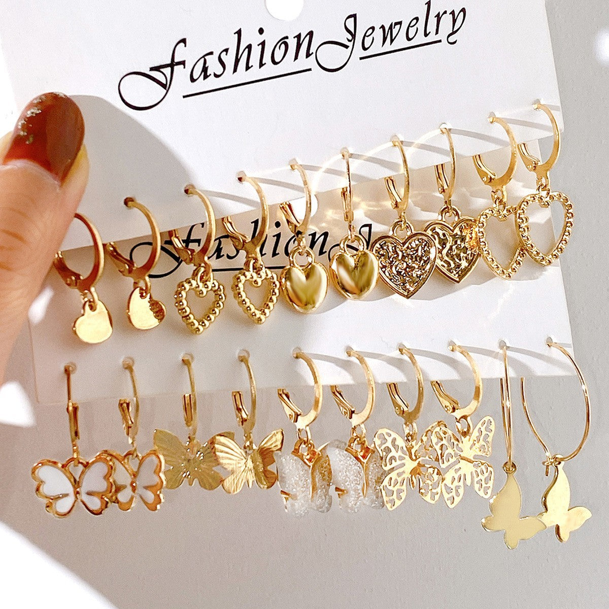 Fashion High Sense Ear Vintage Pearl Geometric Earrings