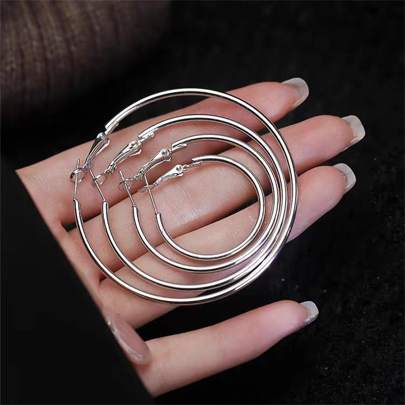 Big Ear Cold Wind Simple Female Everyday Joker Earrings