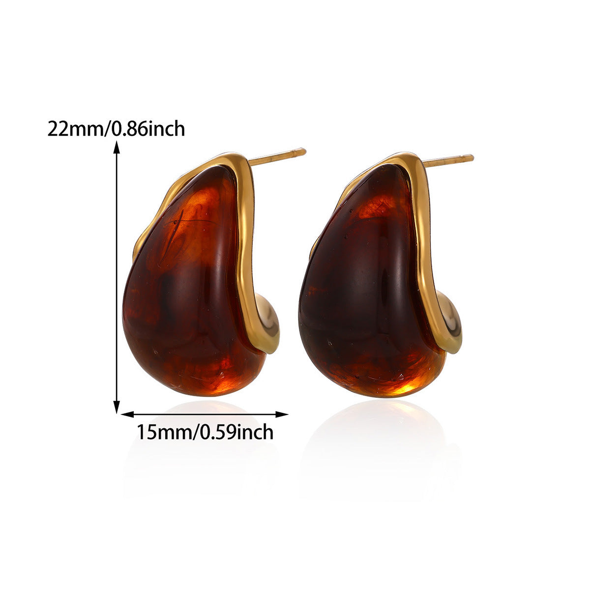 Women's Coffee Color For Light Luxury Temperament High Sense Earrings