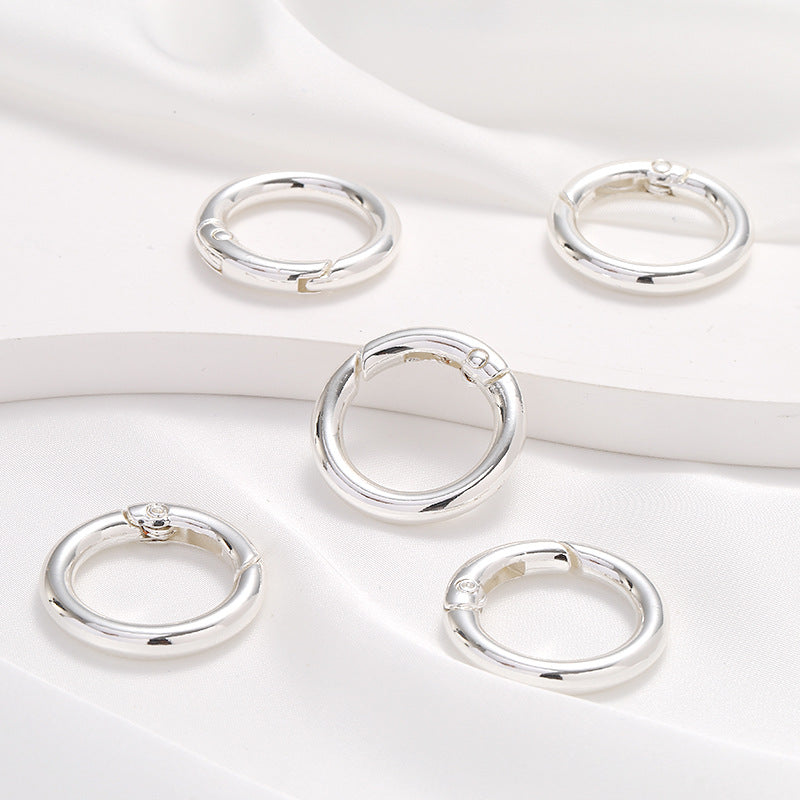 Retaining Real Gold Glossy Round Universal Buckle Jewelry Accessories