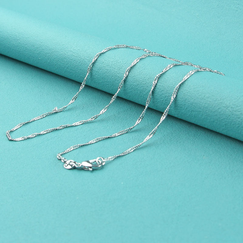 Gold Clavicle Chain Alloy Sier Melon Seeds O-shaped Water Necklace