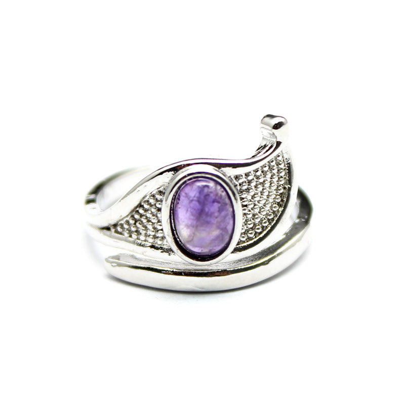 Eye Of Sea Gold Lucky Blue Treasure Ring