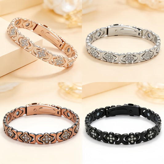 Four-leaf Clover Red Copper Watchband Buckle Rose Bracelet