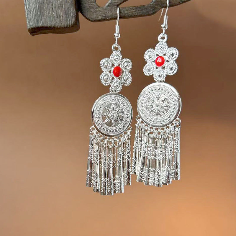 Ethnic Style Peacock Retro Ear Hook Earrings