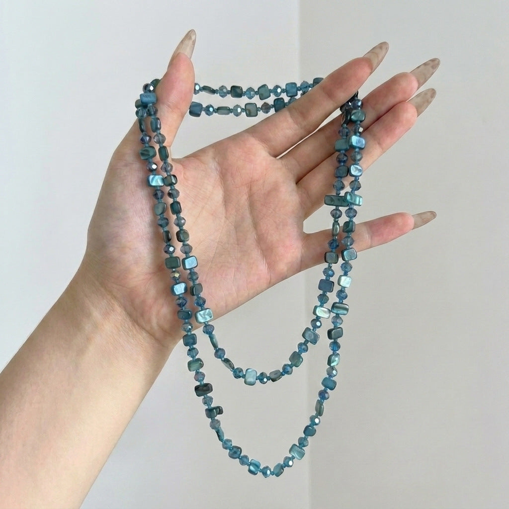 Women's Beaded Personal Bohemian Ethnic Style Fashion Sweater Necklace