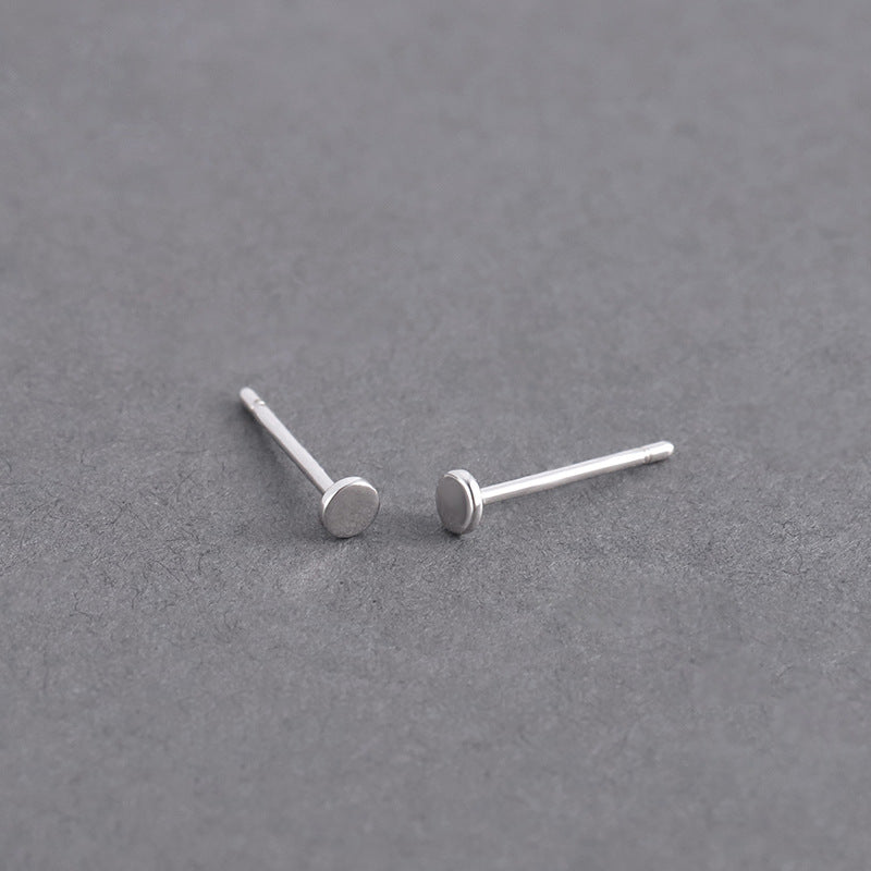 Men's Sier-plated Pin Trendy Niche Design Female Earrings