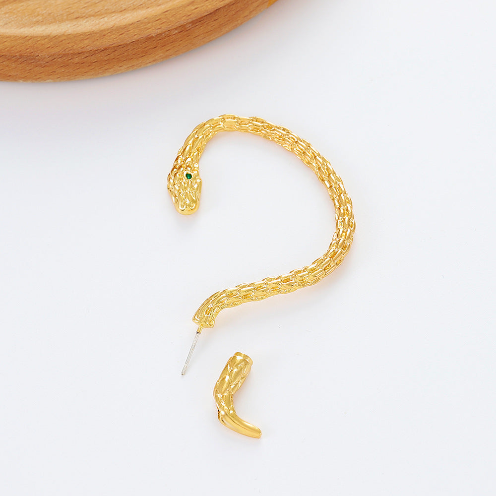 Winding Ear Hook Snake Punk Retro Earrings