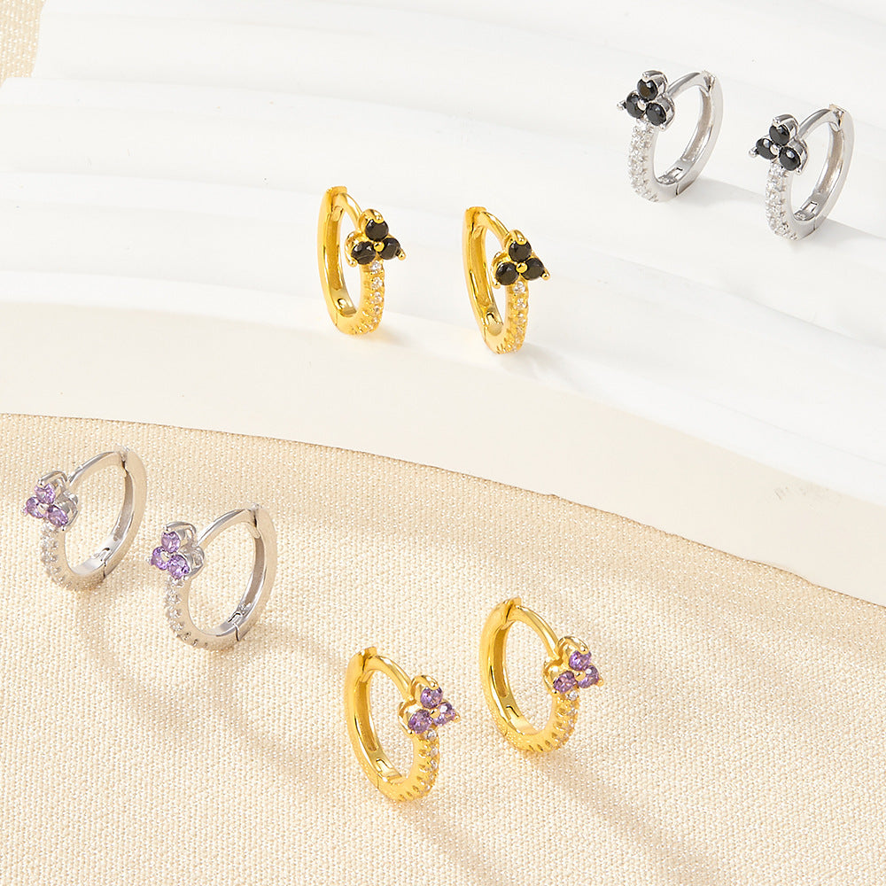Zircon Light Luxury Advanced Design Sense Ear Clip Earrings