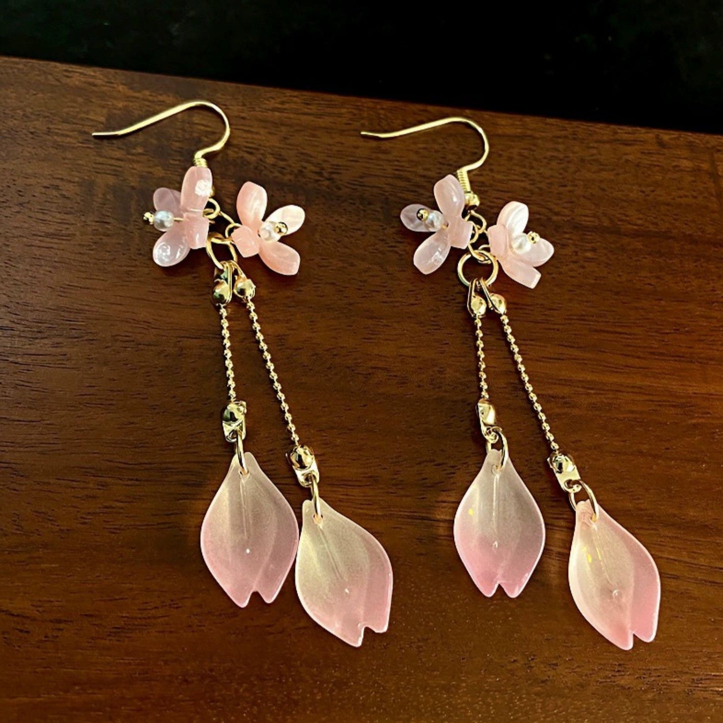 Pillow Flower Sleeping Pink Glaze Trendy Ancient Style Earrings