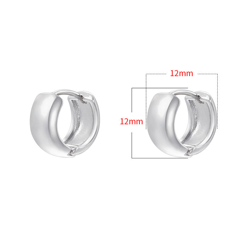 Gold Circle Ear Clip Fashion Exquisite Earrings