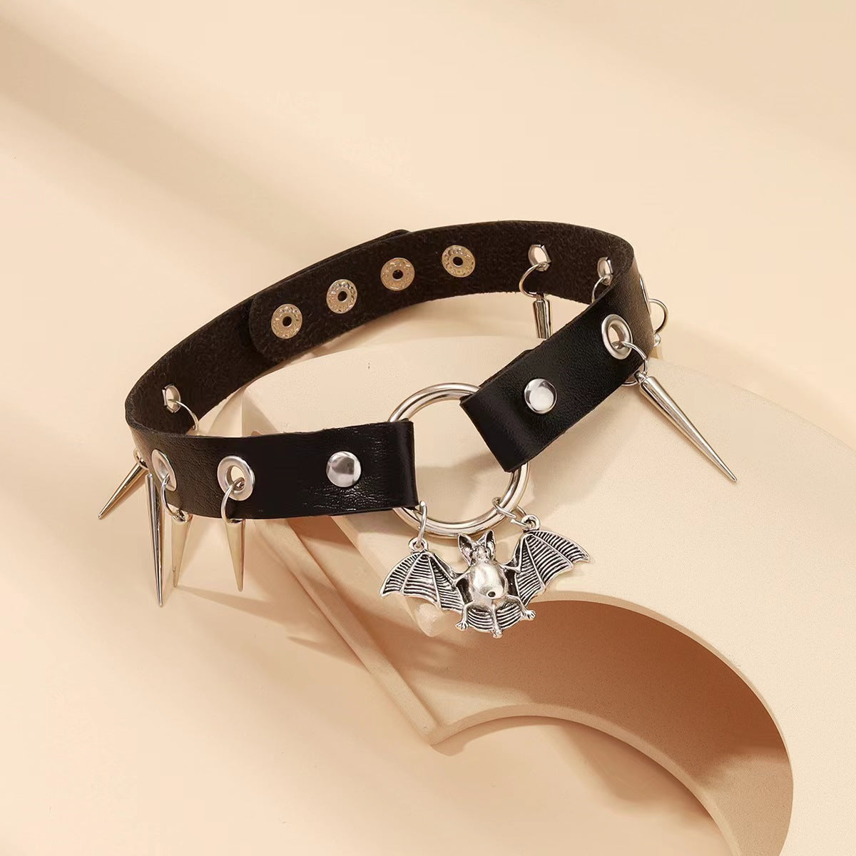 Punk Pointed Rivet Leather Halloween Metal Collar