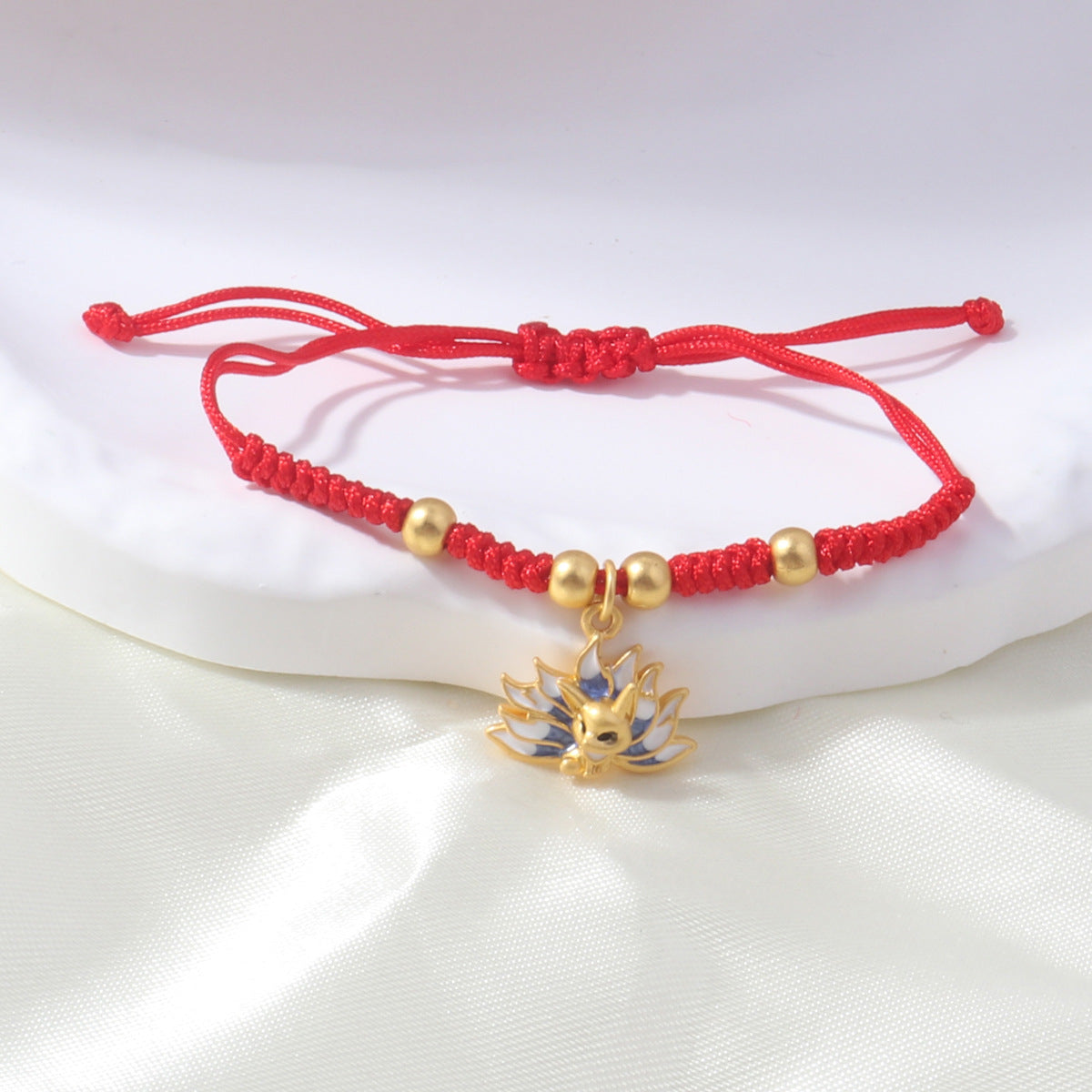 Braided Red Rope Auspicious Language Butterfly Fortune Cat Safe Joy Bracelets