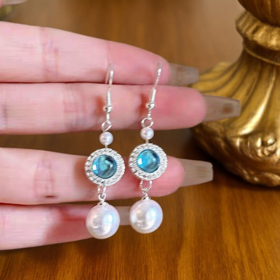 Ocean Sapphire Pearl Light Luxury Minority High Sense Rings