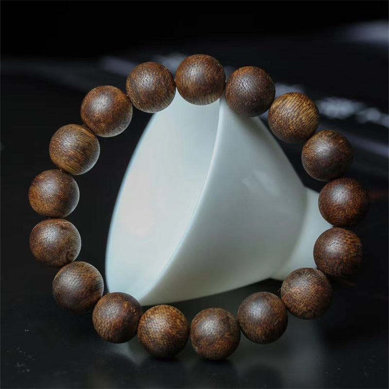 Rosary Yellow Nan Agilawood Wooden Cultural Artifact Bracelet
