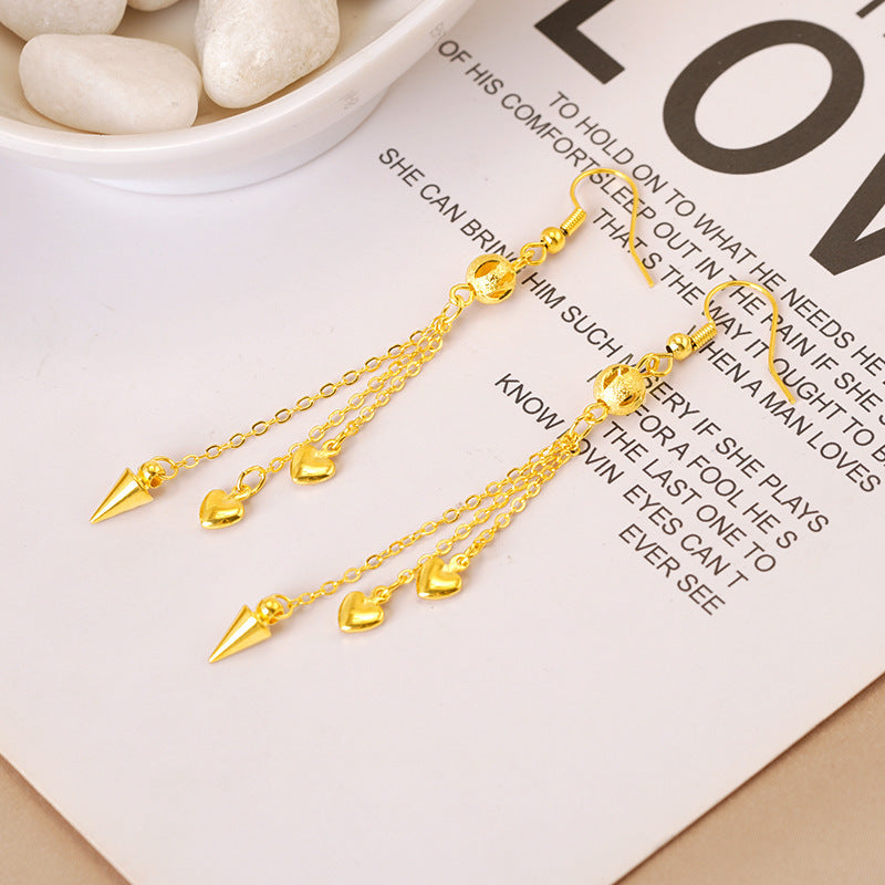 Women's Placer Gold Tassel No Color Fading Rings