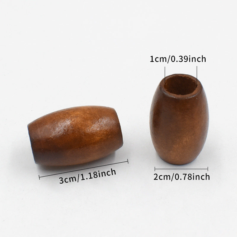 Colorful Wooden Bead Wig Hollow Braid Jewelry Accessories