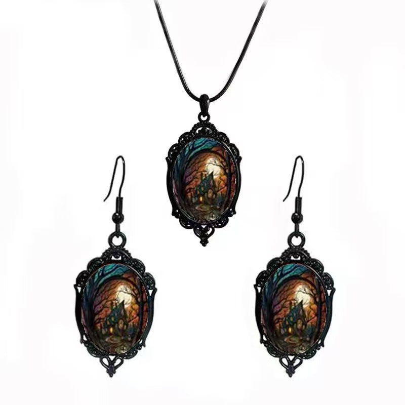 Fashion Elegant Glass Suite Romantic Gift Jewelry Set