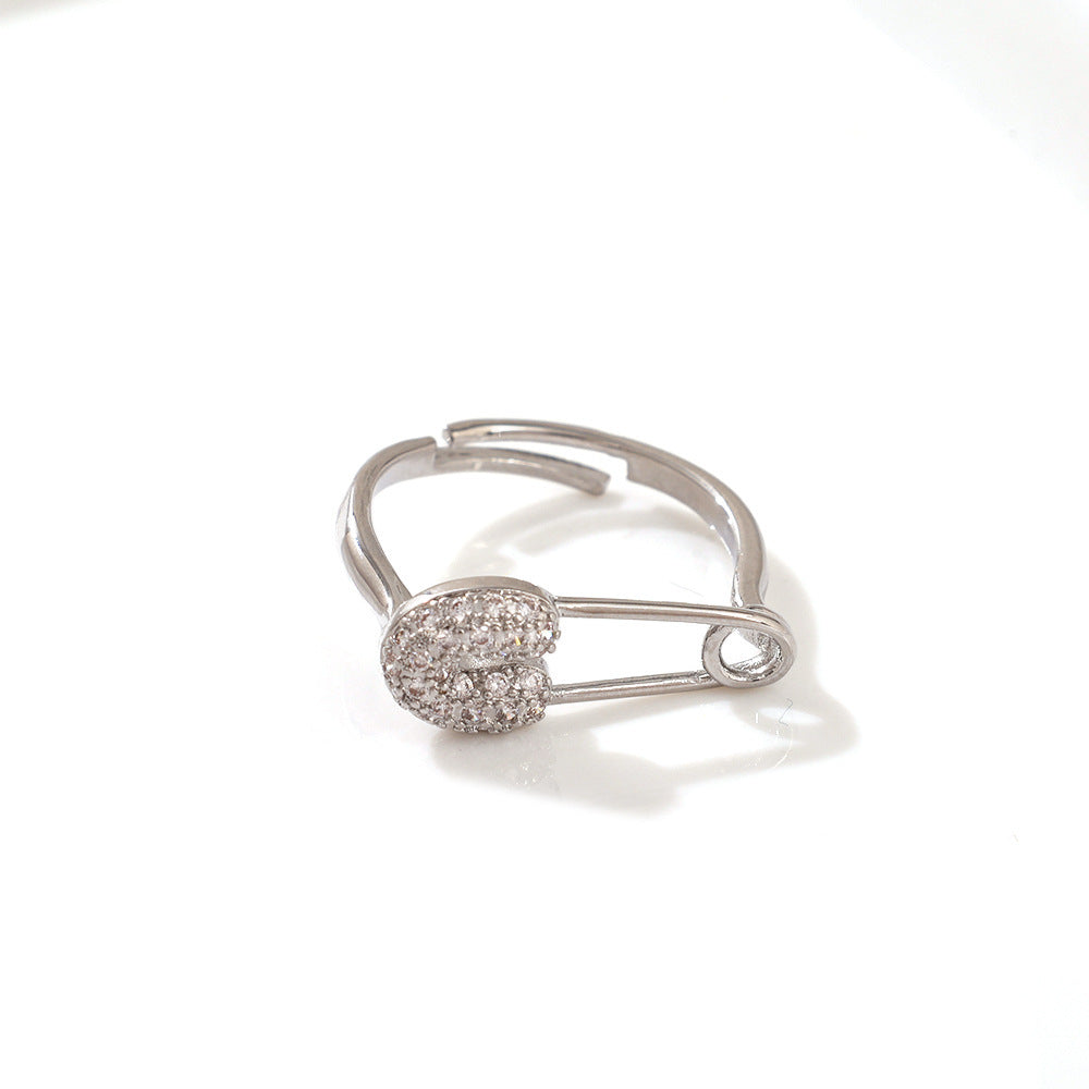 Diamond Open Light Luxury Minority Design Ring