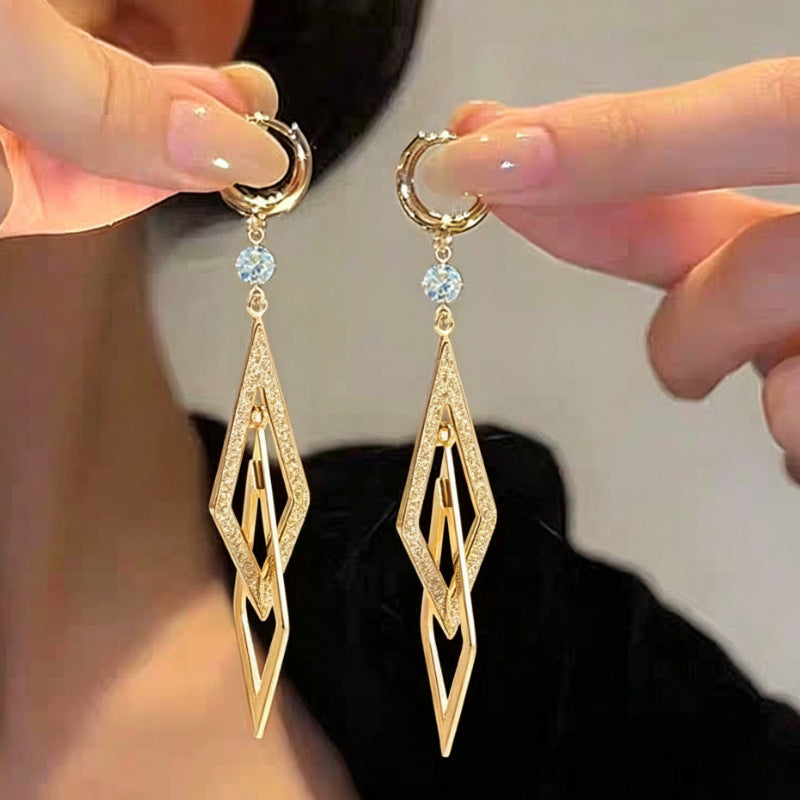 Women's Tassel High Sense Temperamental Long Eardrops Fashion Rings
