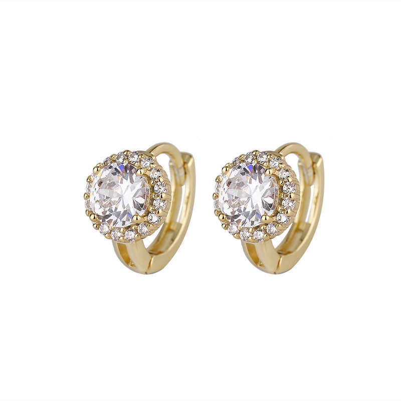Rhinestone Zircon Affordable Luxury Fashion High-grade Simple Niche Stud Earrings