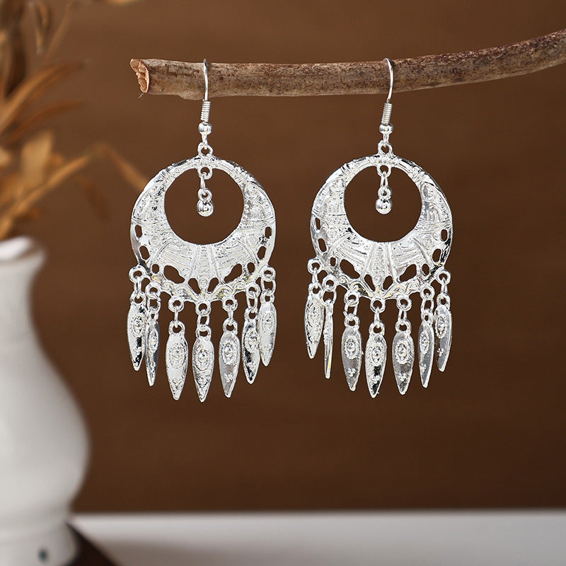 Women's Ethnic Style Imitation Miao Sier Colorful Earrings