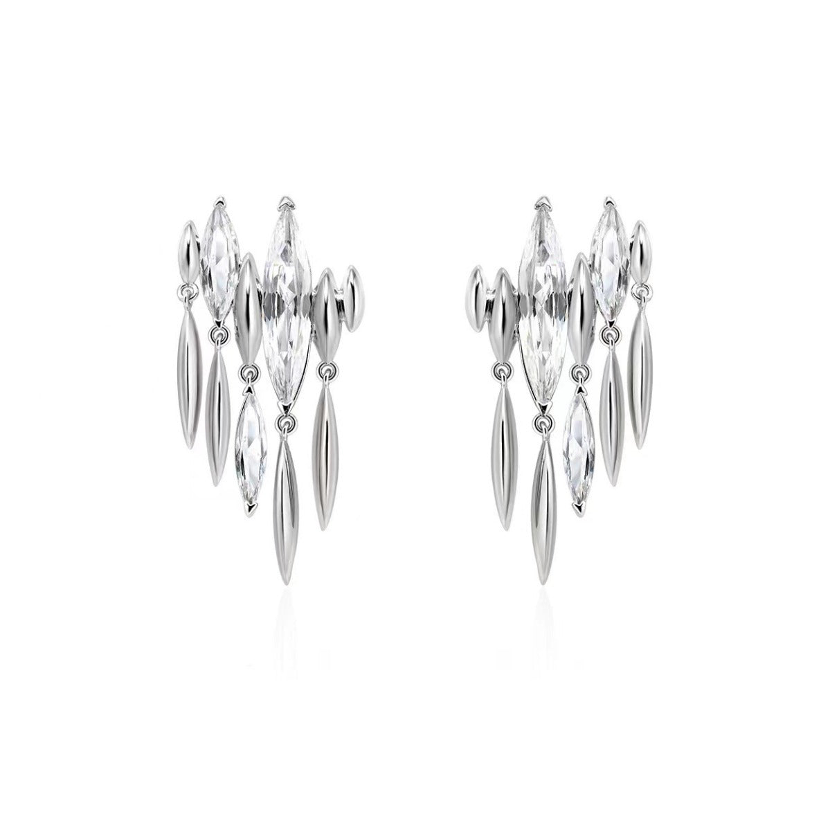 Eye Zircon Elegant Tassel Female Refined Earrings