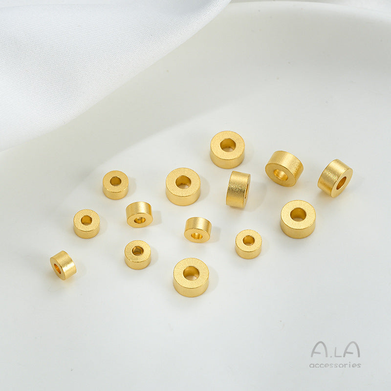 Alluvial Gold Wheel Spacer Beads Copper Jewelry Accessories