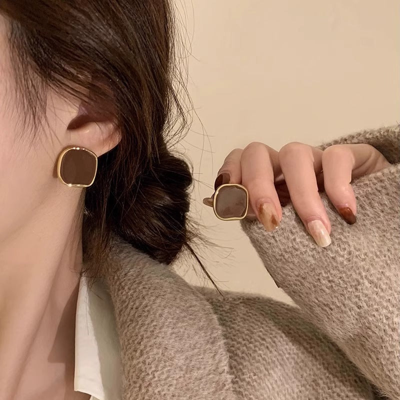 Women's Sier Needle Korean Simple Niche Temperament Earrings