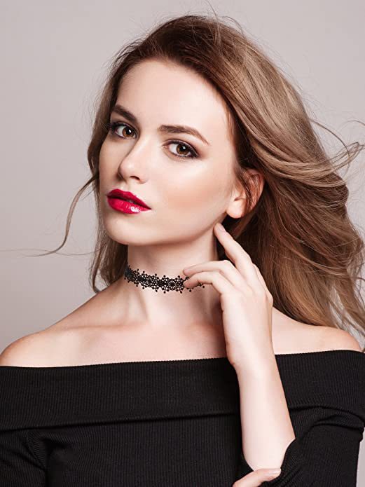 Black Lace Dark Combination Clavicle Chain Collar