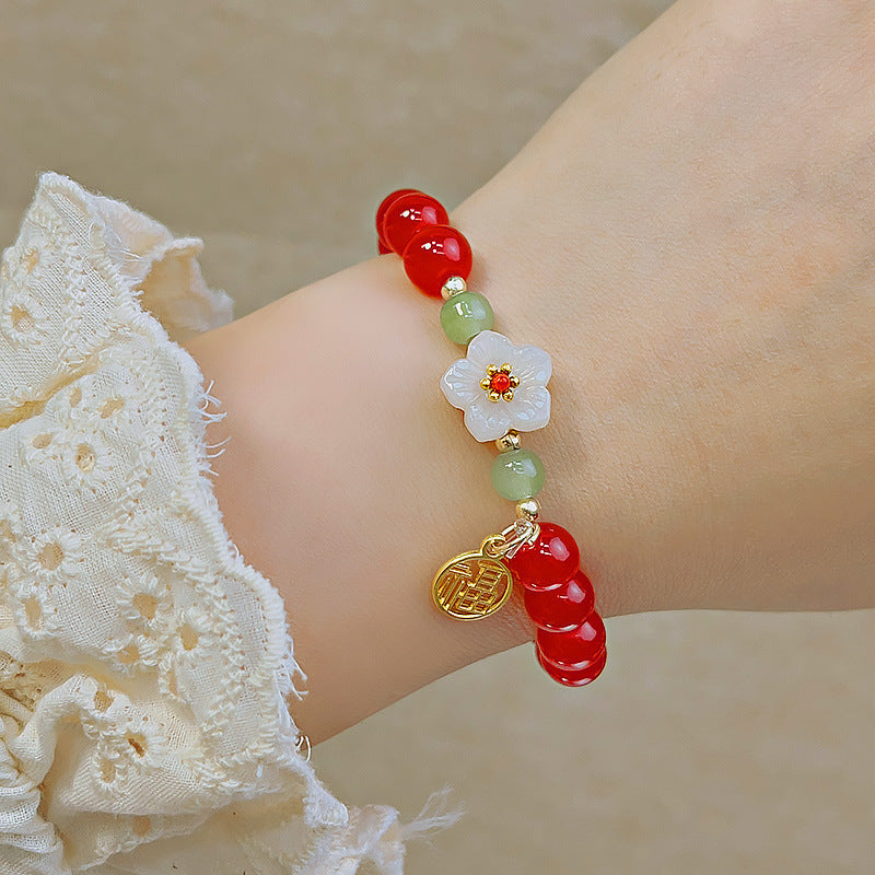 Glass Beaded Female Sweet Lily Gift Bracelets