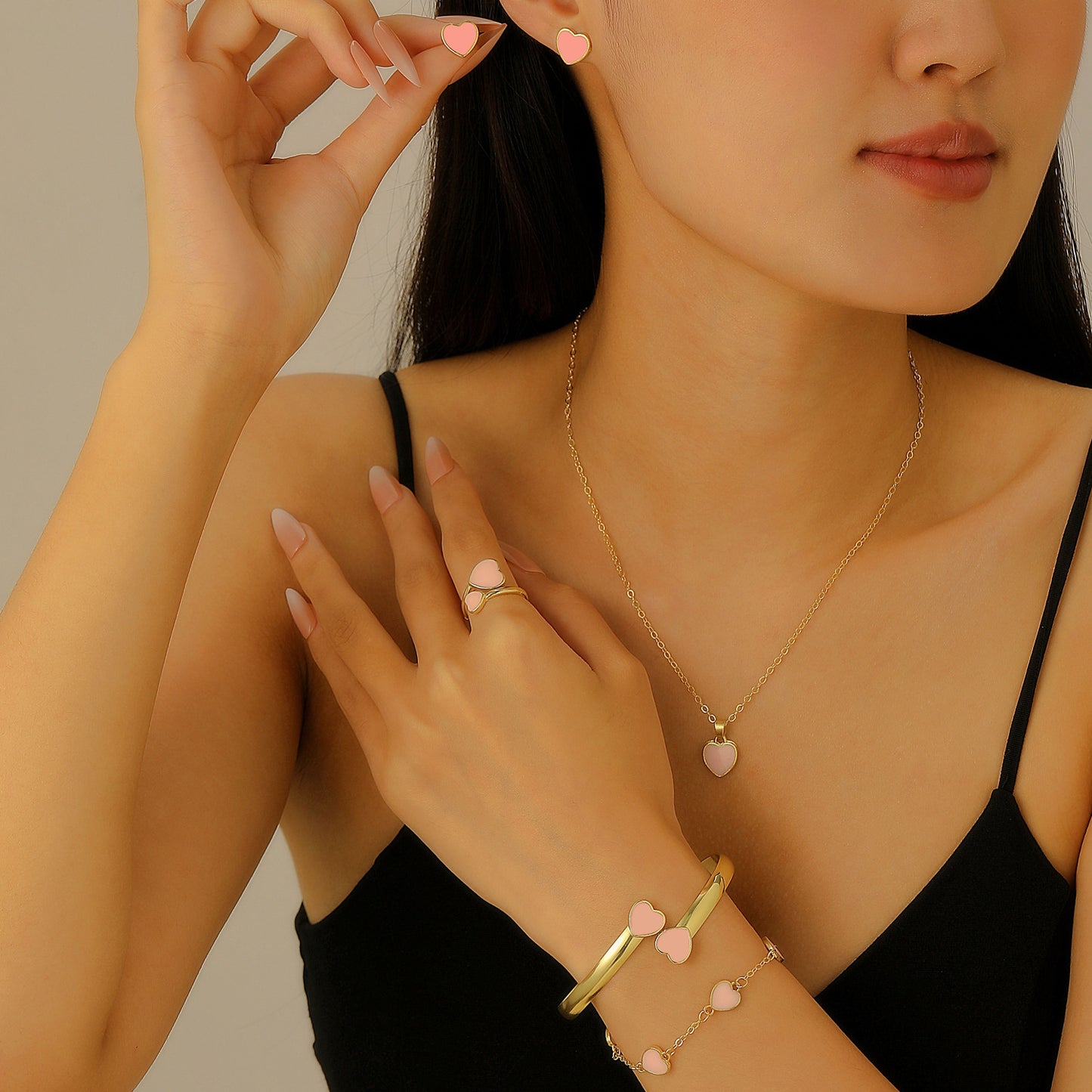 Lucky Flower Parthenocissus Grass Ear Female Jewelry Set