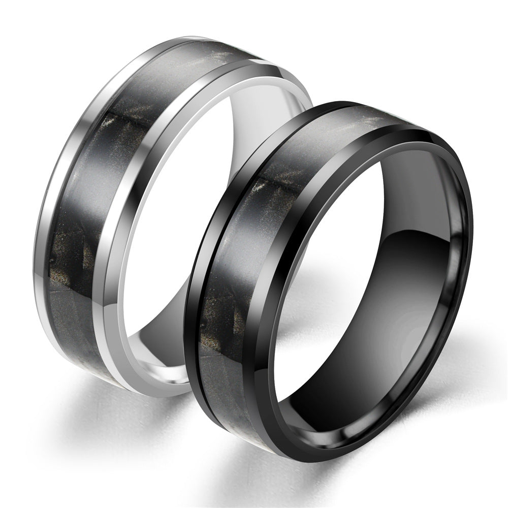 Men's Ornament Stainless Steel Couple Set Titanium Rings