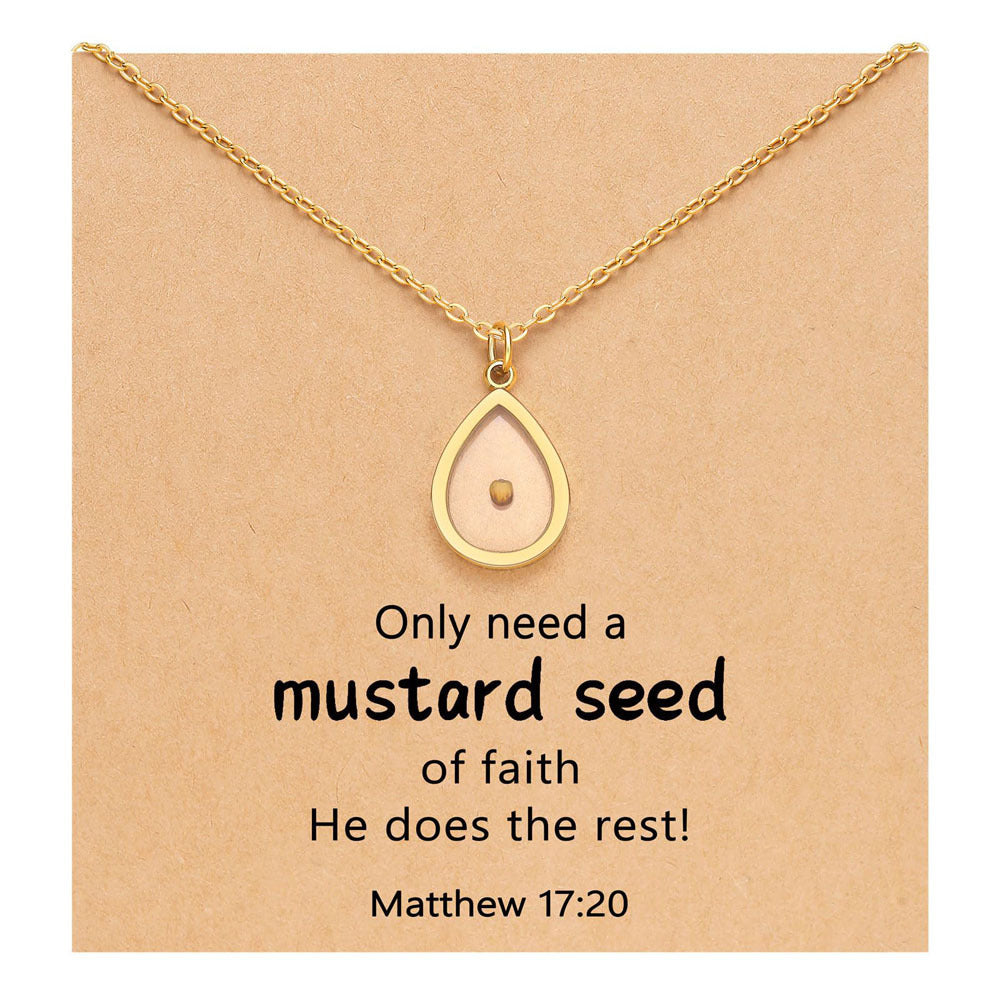 Women's & Men's Mustard Seed Fashion Female Niche Vegetable Necklaces