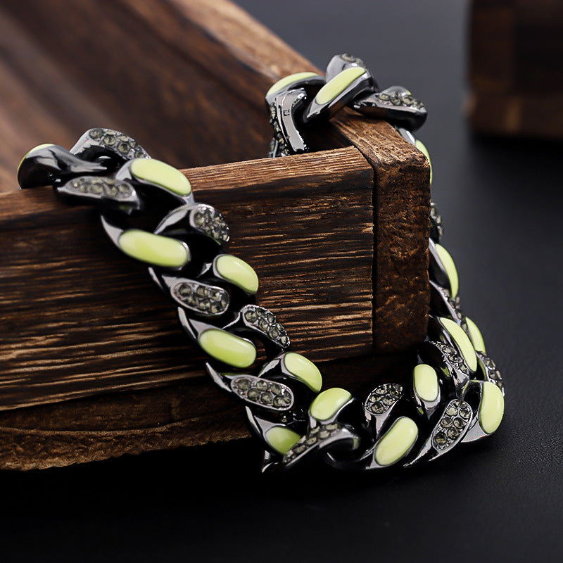 Women's & Men's Color Titanium Steel No Fading High Sense Bracelet