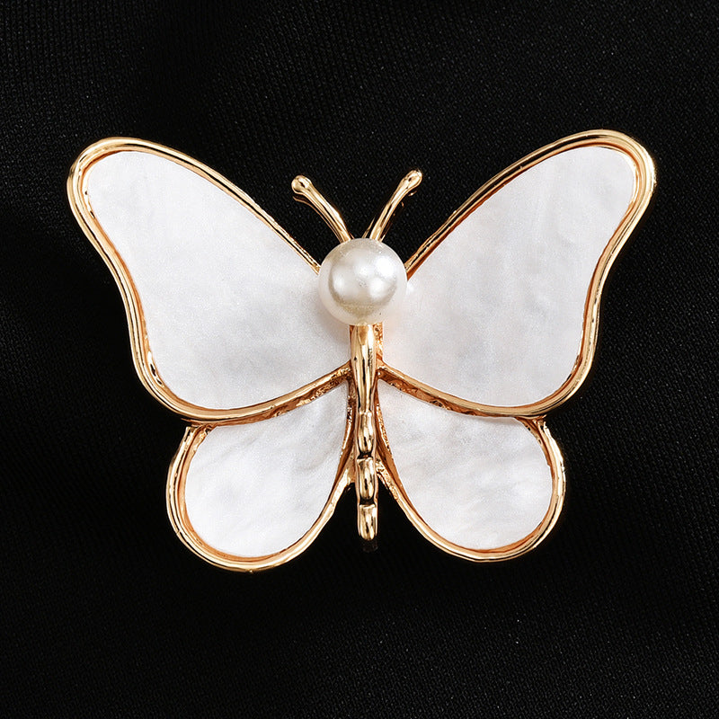 White Rabbit Note Rose Clothes Pin Brooches