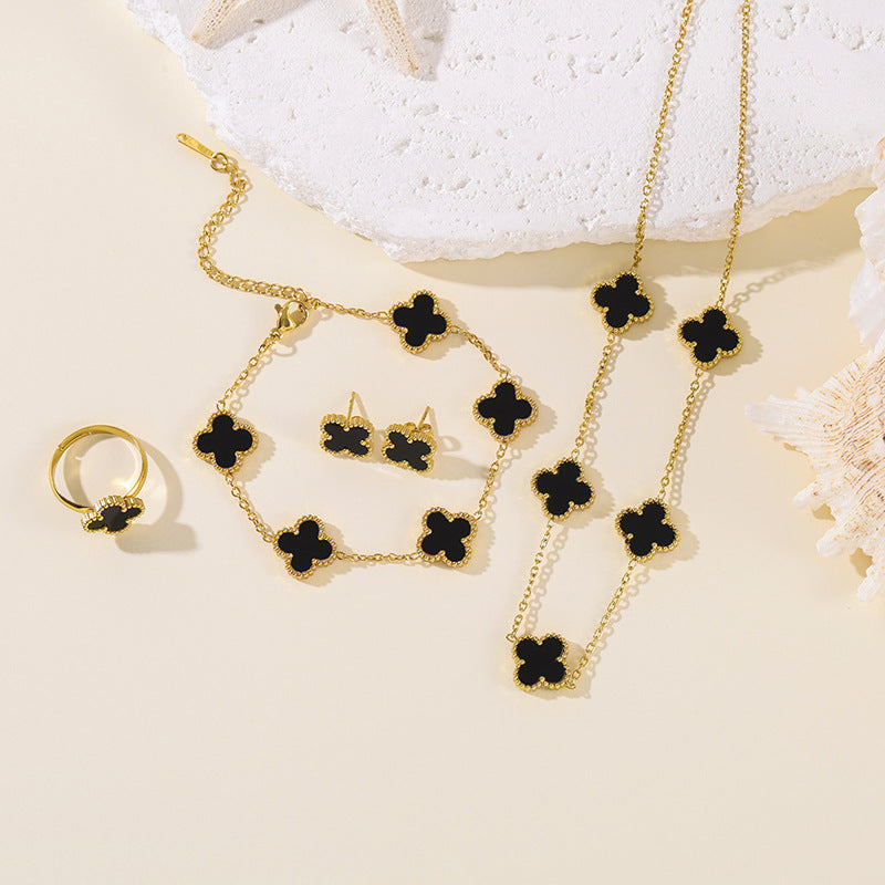 Version Clover Ear Lucky Pork Belly Necklaces